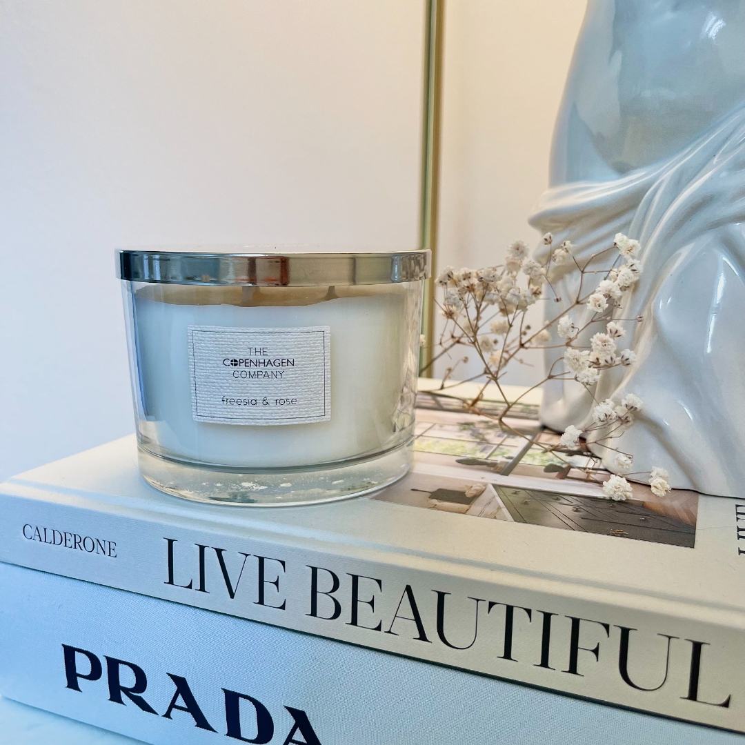 Peony & Rhubarb 3 Wick Candle