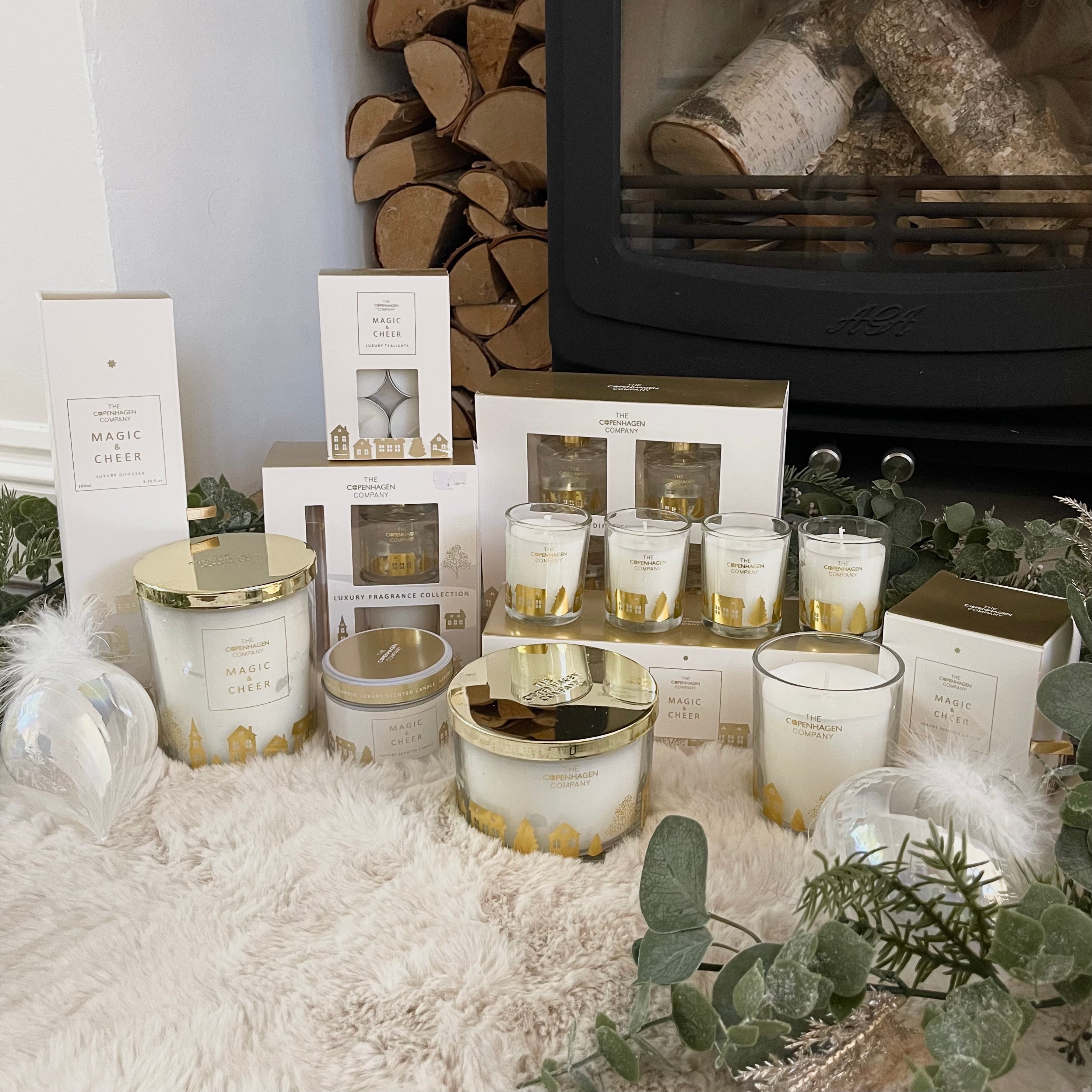 Scandi Christmas Large Candle